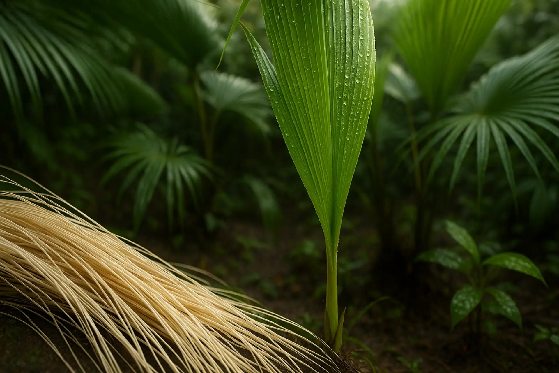 Pianta carludovica palmata paglia toquilla materiale naturale cappello Panama Ecuador botanica