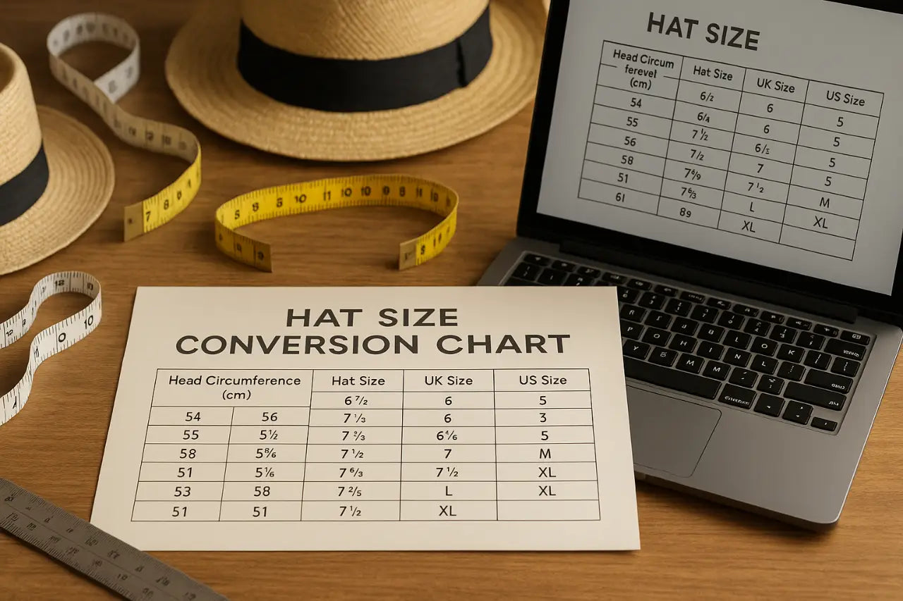 Tabella conversione taglie cappelli centimetri misure guida
