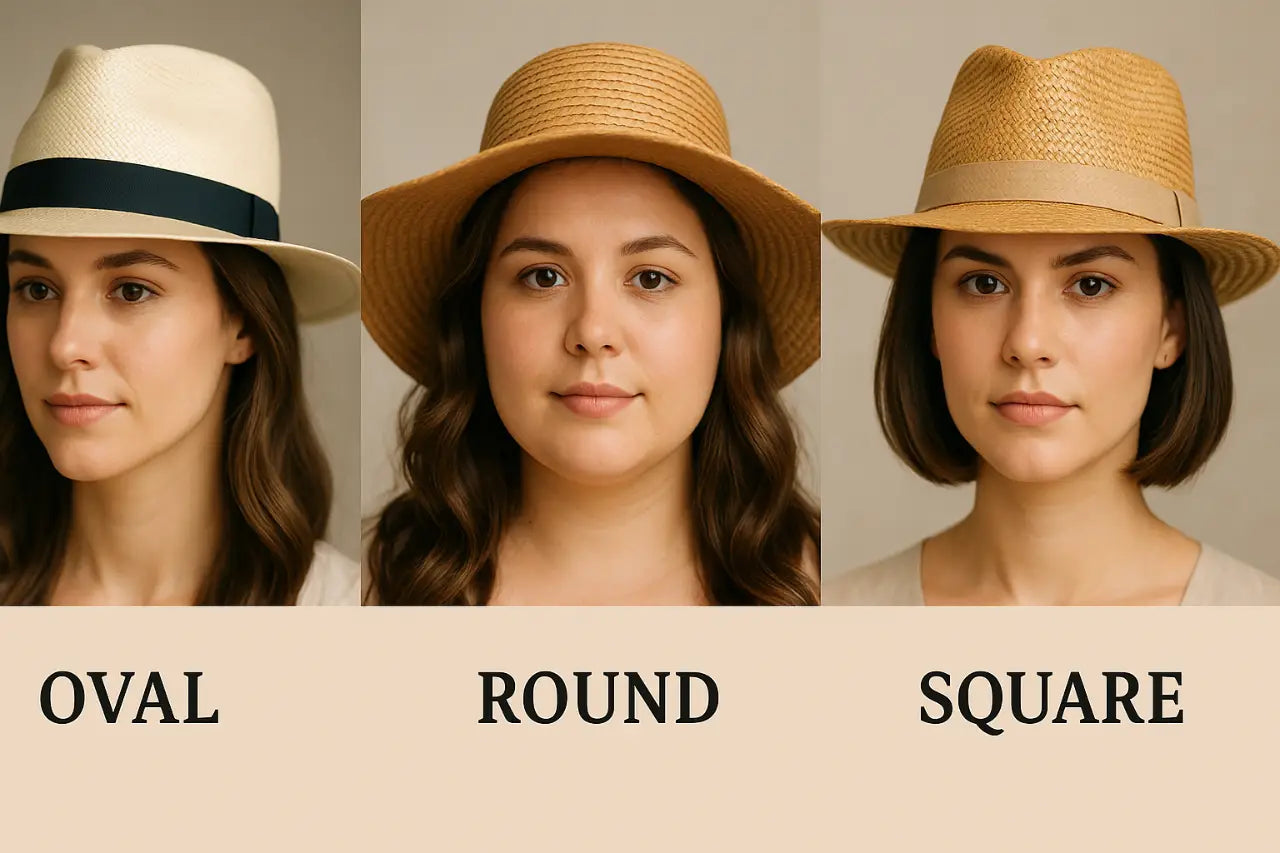 Diverse forme viso consigli cappello misure personalizzate