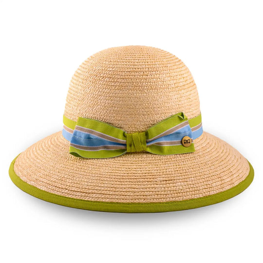 cappello a pamela in paglia di firenze da donna foto con vista laterale color treccia chiara primario nesti