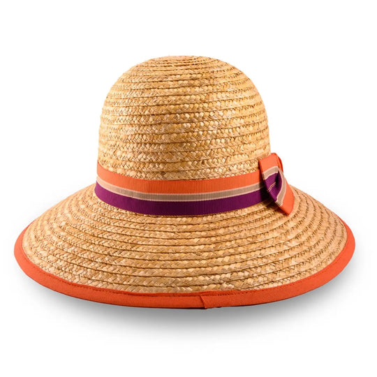 cappello a pamela in paglia di firenze da donna foto con vista posteriore color treccia scura primario nesti