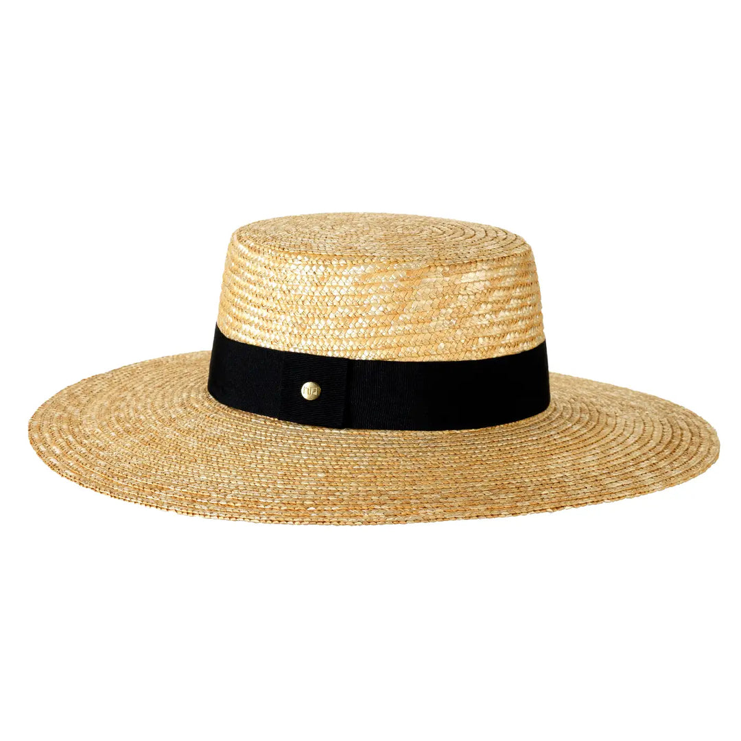 cappello canotto in paglia di firenze da donna foto con vista laterale color treccia chiara primario nesti