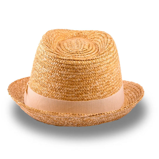 cappello trilby in paglia di firenze da uomo foto con vista posteriore color treccia scura primario nesti