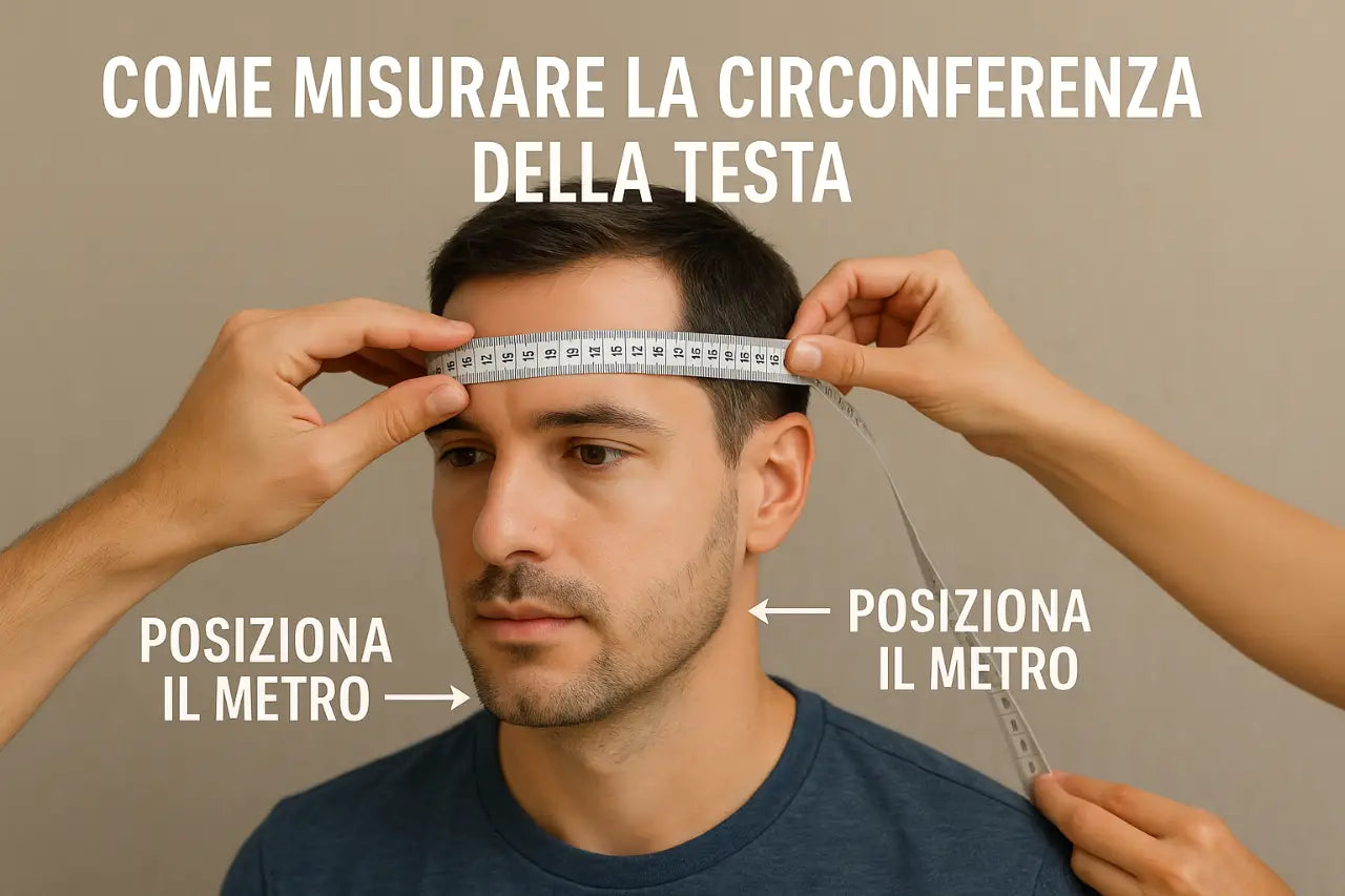 Guida misurazione testa cappello estivo uomo taglie