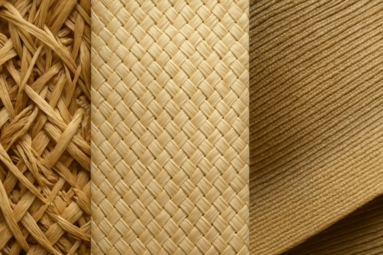 Fibre naturali materiali cappelli estivi traspiranti protezione UV