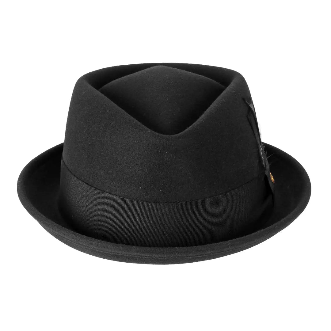Cappello Pork Pie In Tessuto Lierys, Made In Italy, Con Fodera, Per Donna E Uomo, Primavera/estate