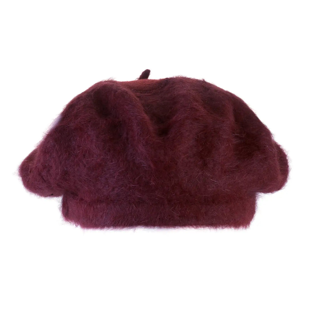 Basco Parigino Donna in Angora e Lapin con Ricamo Floreale