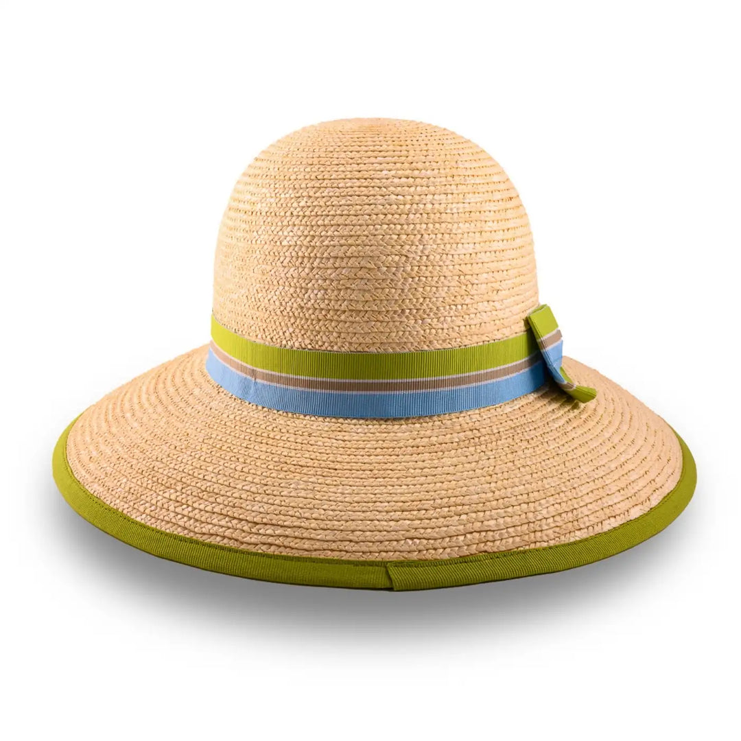 cappello a pamela in paglia di firenze da donna foto con vista posteriore color treccia chiara primario nesti