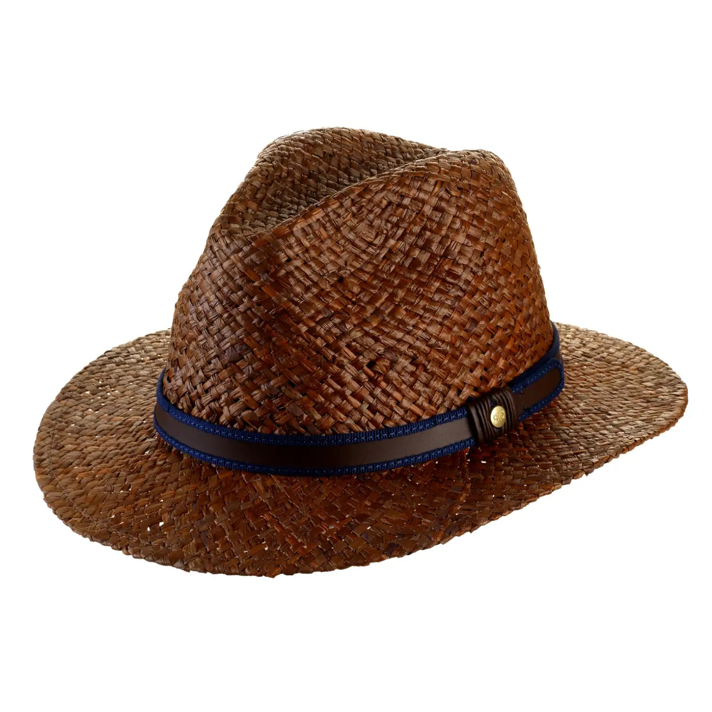 HUTTER | Cappello Paglia Naturale Crochet con guarnizione nastro a