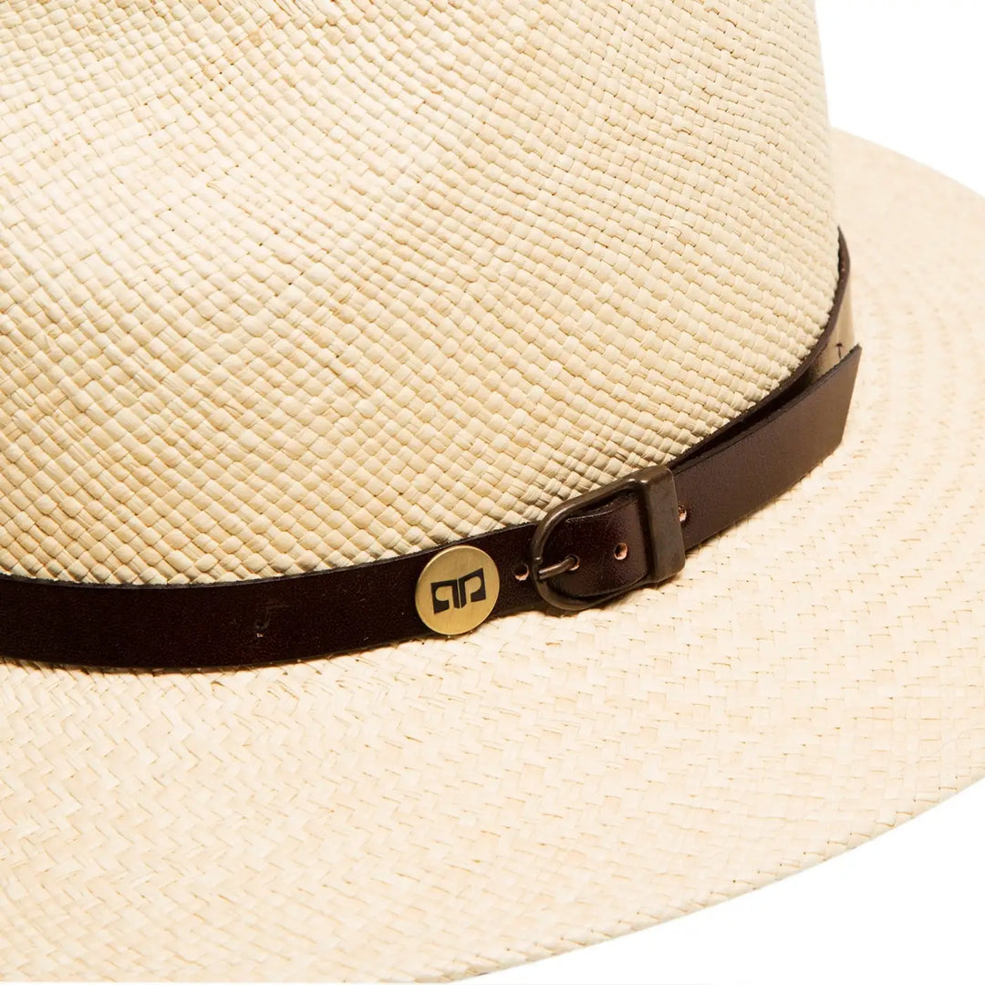cappello di panama a tesa media da sole da uomo foto con vista dettaglio ravvicinato color naturale primario nesti