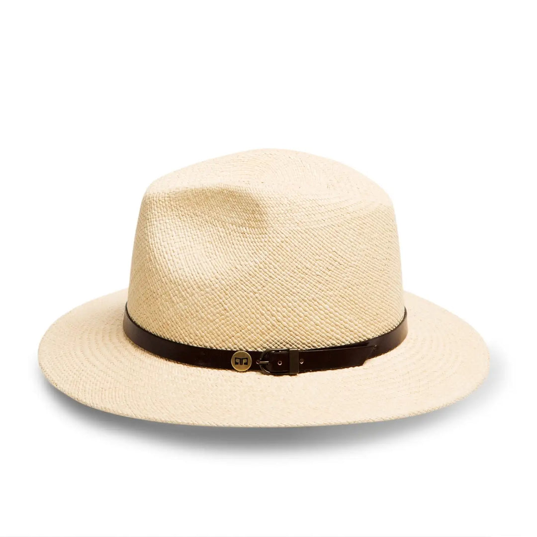 cappello di panama a tesa media da sole da uomo foto con vista laterale color naturale primario nesti