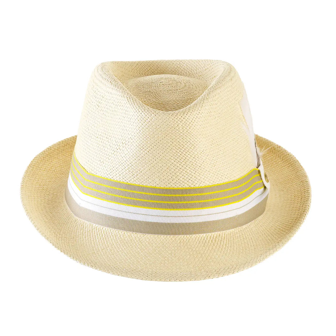 cappello di panama in stile trilby da uomo foto con vista frontale color naturale primario nesti