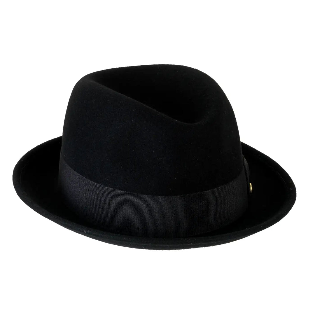 Cappello Lobbia Homburg Classico in Feltro di Lana Merinos