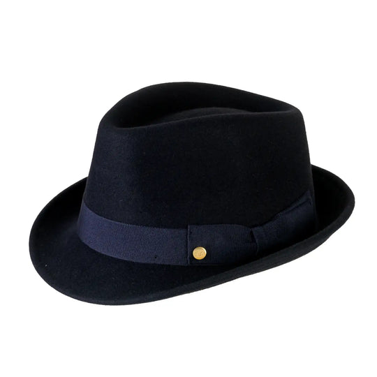 Cappello Trilby Classico in Feltro Raso di Lapin con Fodera