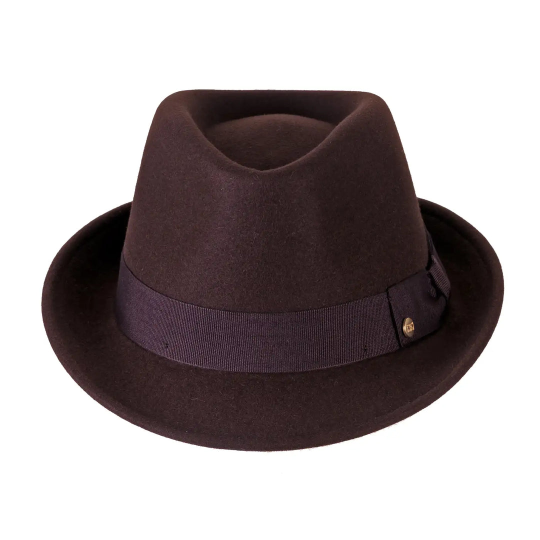 Cappello Trilby Classico in Feltro Raso di Lapin con Fodera