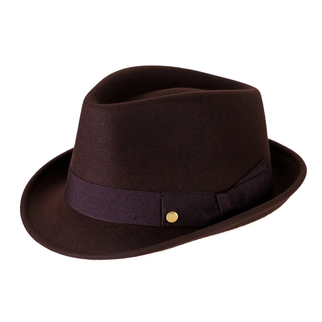 Cappello Trilby Classico in Feltro Raso di Lapin con Fodera