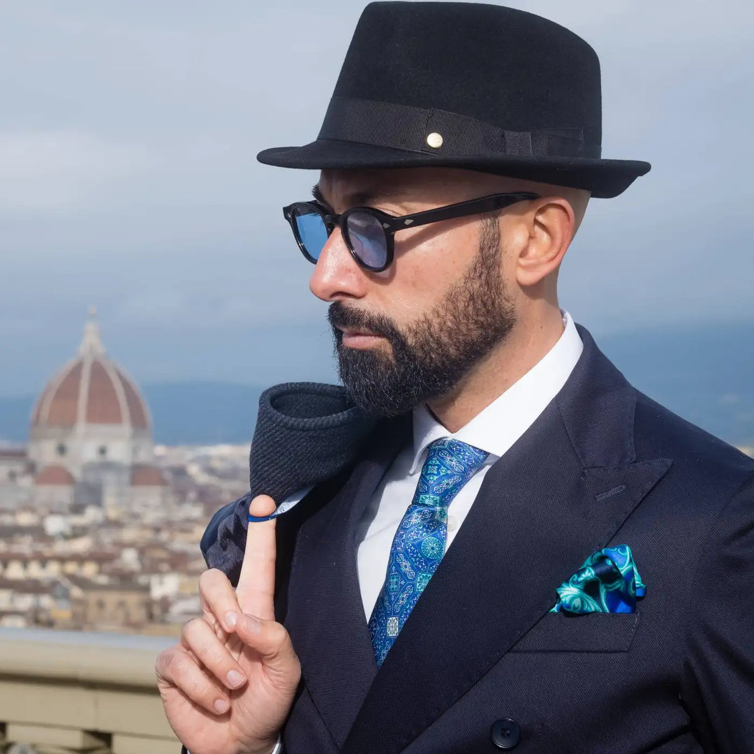 Cappello Trilby Classico in Feltro Raso di Lapin con Fodera