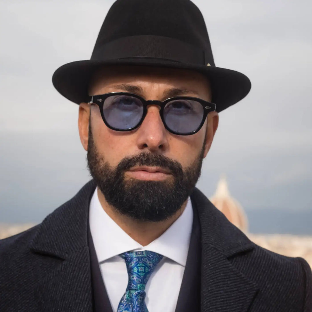 Cappello Trilby Classico in Feltro Raso di Lapin con Fodera