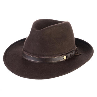 Cappello Fedora Elegante in Feltro di Lana Merinos Antipioggia